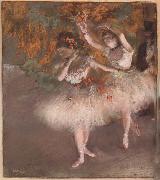 Edgar Degas Two Dancers entering the Stage oil painting reproduction